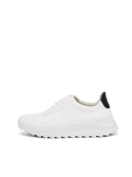NINE TO FIVE NINE TO FIVE #florida - veganer Runner, minimalistischer Damen Sneaker, White micro, – Produktbild 2 von 4