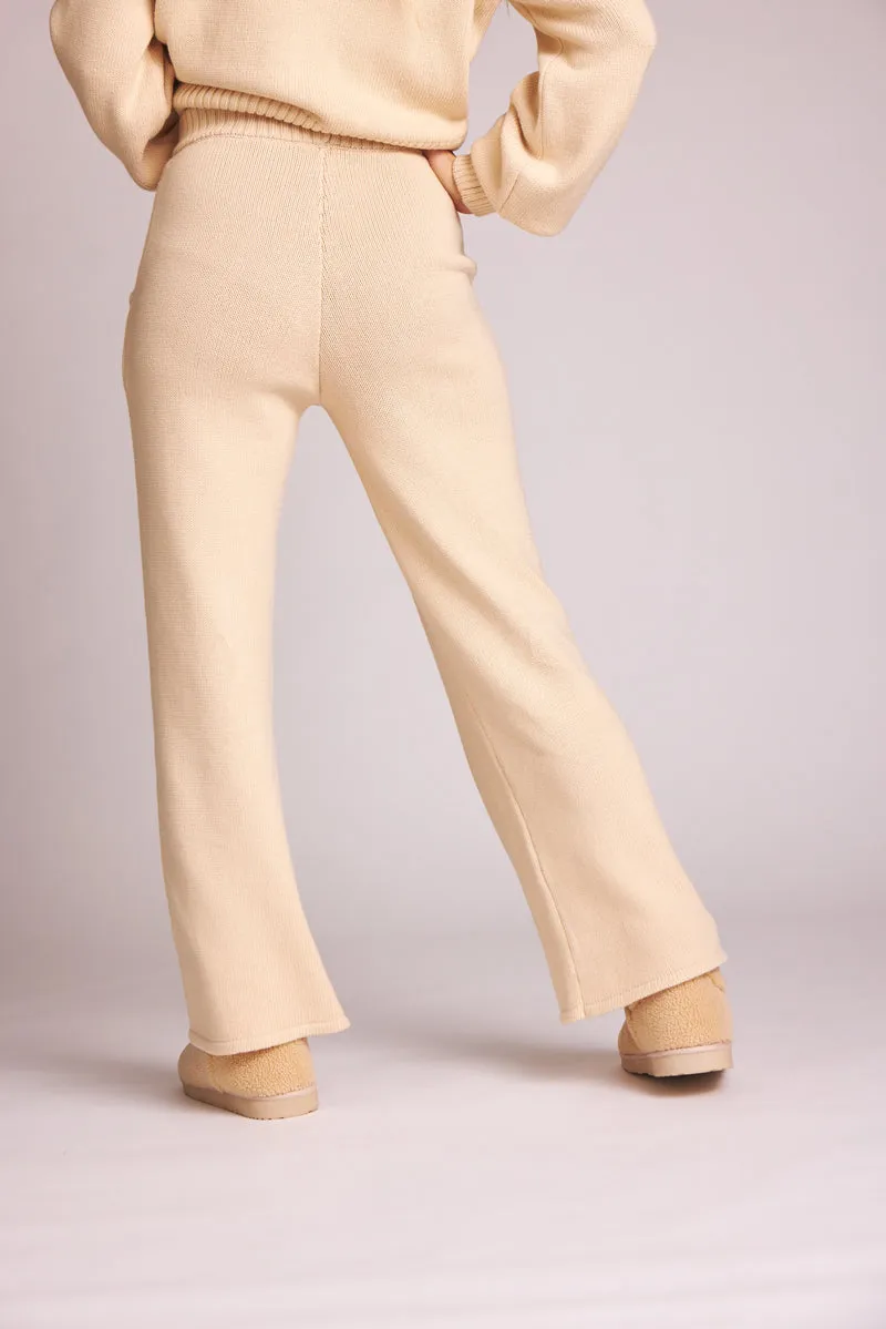 Baìge the Label Baìge the Label Damen vegan Strickhose Charlie, Beige, – Produktbild 1 von 2