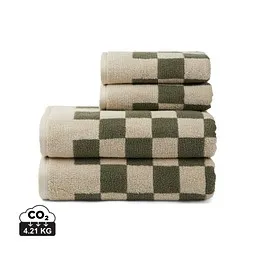 Vinga VINGA Elba Handtuch aus OCS Bio-Baumwolle, 4er-Set, grün, beige – Produktbild 1 von 1