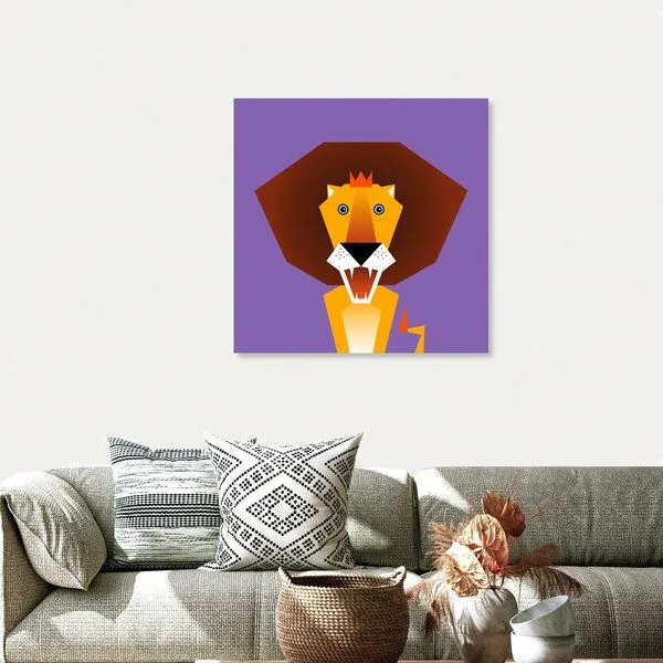 Photocircle Photocircle Poster / Leinwandbild - Kinderzimmer-Löwe – Illustration für Kinder – Produktbild 4 von 4