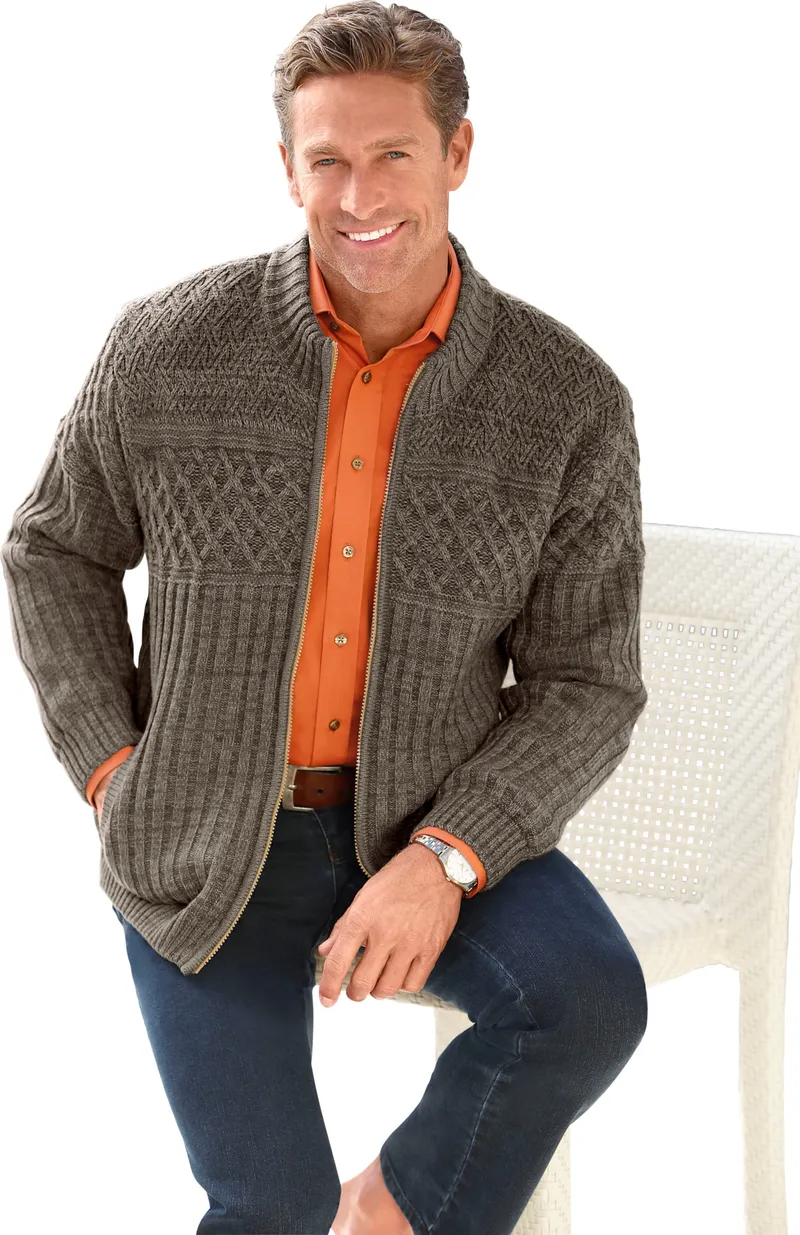 marco donati Strickjacke schilf-meliert, Schilf-meliert, – Produktbild 2 von 3
