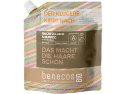 Benecos benecos Bio-Shampoo-Nachfüllbeutel 'Normales Haar' mit Bio-Hanf, 500 ml – Produktbild 1 von 1