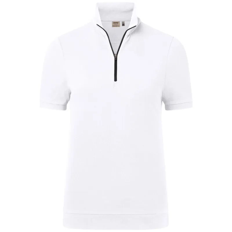HAKRO HAKRO Zip-Shirt Piquè ECO #334 Gr. XS weiß – Produktbild 1 von 1