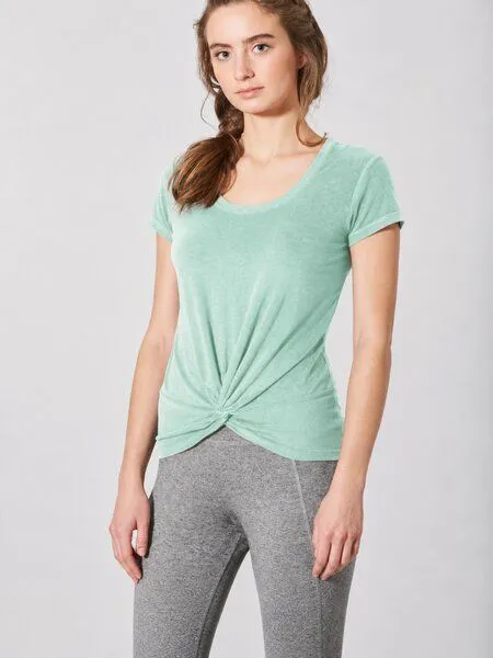 HempAge HempAge Damen Yoga T-Shirt Hanf/Bio-Baumwolle, Sage(grün), – Produktbild 2 von 4