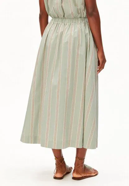 ARMEDANGELS ARMEDANGELS STRIPE Damen Rock aus 100% Bio-Baumwolle, Foam-light oatmilk-dried palm, – Produktbild 2 von 4