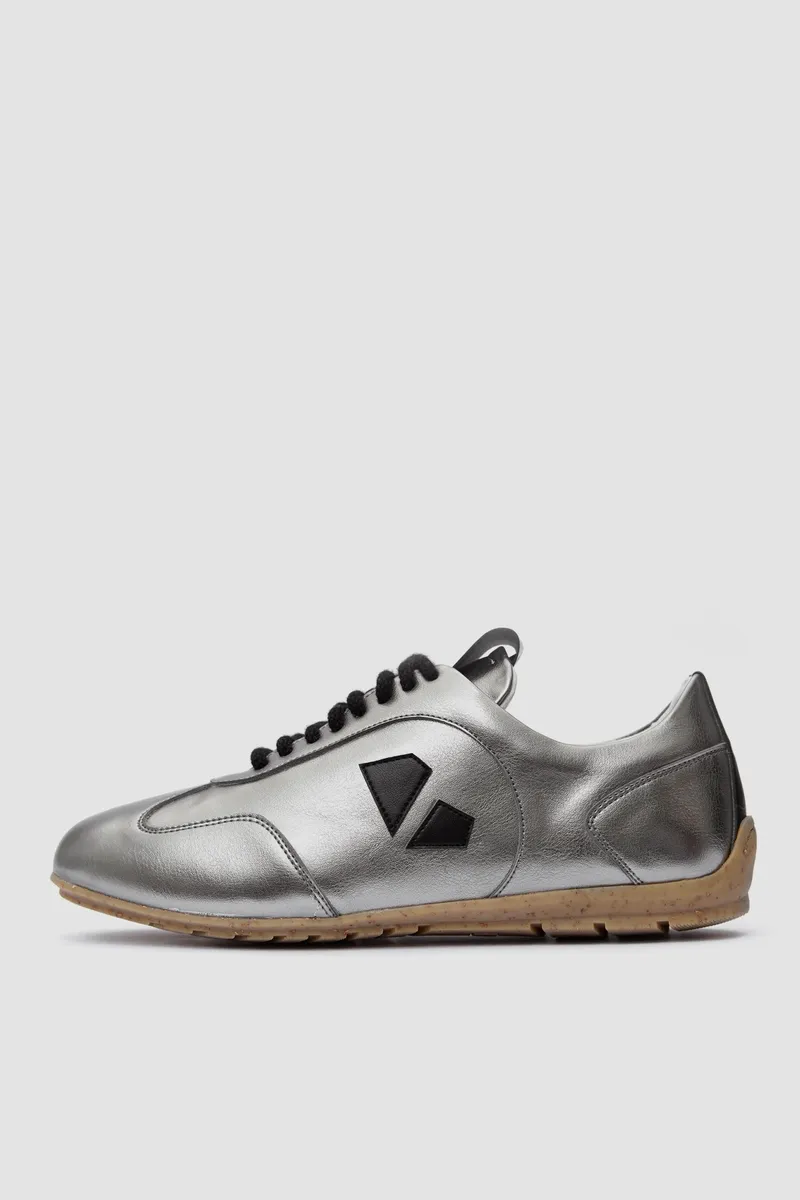 BOHEMA BOHEMA Damen vegan Sneaker Racer Metallic Grau, Schwarz, – Produktbild 2 von 2