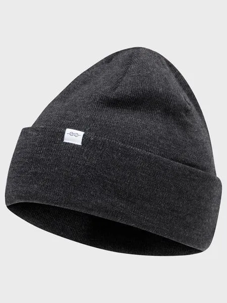 Klitmøller Collective Klitmøller Collective Fine Rib Beanie aus mulesingfreier Merinowolle, Anthracite (grau), – Produktbild 2 von 3