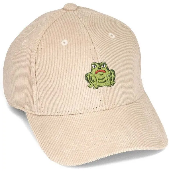 LIGARTI Bestickte Cord Cap – Gretel die Kröte – LIGARTI Tiermanufaktur, Sand, – Produktbild 1 von 4
