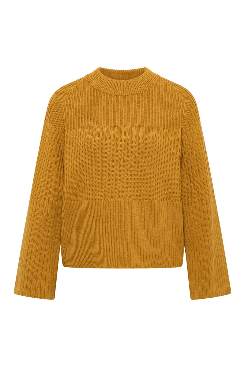 Tranquillo Tranquillo Strick-Pullover Sunnaa aus Biobaumwolle, Camel, – Produktbild 3 von 6