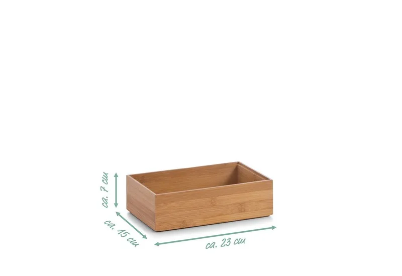 Zeller Present Aufbewahrungskorb Ordnungsbox, Bambus, 1500 ml, 23 x 15 x 7 cm – Produktbild 1 von 3