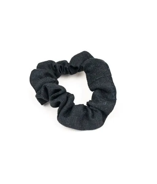 obumi obumi Haargummi - Scrunchie aus Leinen, Black, – Produktbild 2 von 4
