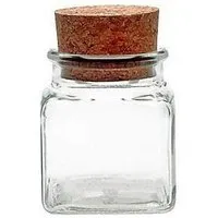 mikken mikken Gewürzglas mit Korken 50 - 200 ml eckig - Korkenglas Gewürzdose Kräuterdose – Produktbild 1 von 1