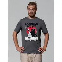 watapparel watapparel T-Shirt Unisex Catzilla, Anthracite, – Produktbild 1 von 1