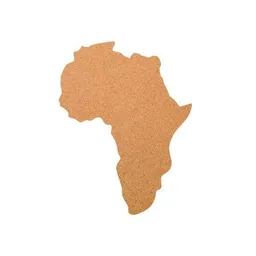 Kork-Deko Kork-Deko Afrika als Pinnwand aus Kork XXL ca. 80x50 cm | Umriss Afrika – Produktbild 1 von 1