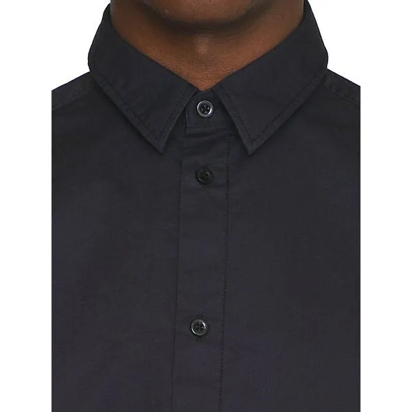 KnowledgeCotton Apparel KnowledgeCotton Apparel Regular Hemd ALF Crispy aus Bio-Baumwolle - ROC/GOTS/Vegan, Schwarz (black) jet, – Produktbild 1 von 4
