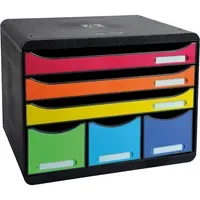 Exacompta Exacompta Schubladenbox "Iderama", DIN A4+, 6 Schubladen, regenbogen – Produktbild 3 von 3