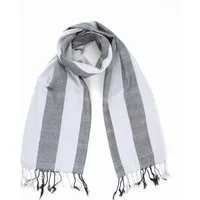 El Puente El Puente Schal | Fair Trade & Handmade aus Ägypten | Bio-zertifiziert, Grau,schwarz, – Produktbild 1 von 1