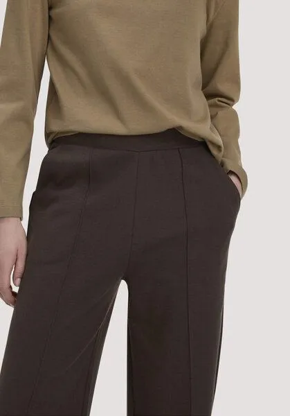 hessnatur hessnatur Hose Wide Leg Relaxed aus Bio-Baumwolle, Kakao braun, – Produktbild 2 von 3