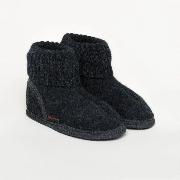 Kitz-Pichler Kitz-Pichler Hüttenschuh Ötz - Hausschuh für Damen & Herren aus 100% Schurwolle, Schwarz, – Produktbild 1 von 4
