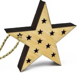 ReineNatur ReineNatur Christbaumschmuck – Stern – 2er-Set – Produktbild 1 von 1
