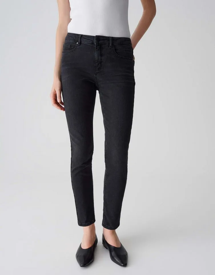 OPUS PANTS Skinny-fit-Jeans ENJA EASE mit Powerstretch Low Rise Ankle, BCI Cotton, Zip-Fly – Produktbild 1 von 5