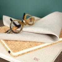 nahtur design nahtur-design Brillenputztuch aus Bioleinen | waschbar | 25x25 cm, Natur_05 (beige), – Produktbild 1 von 2