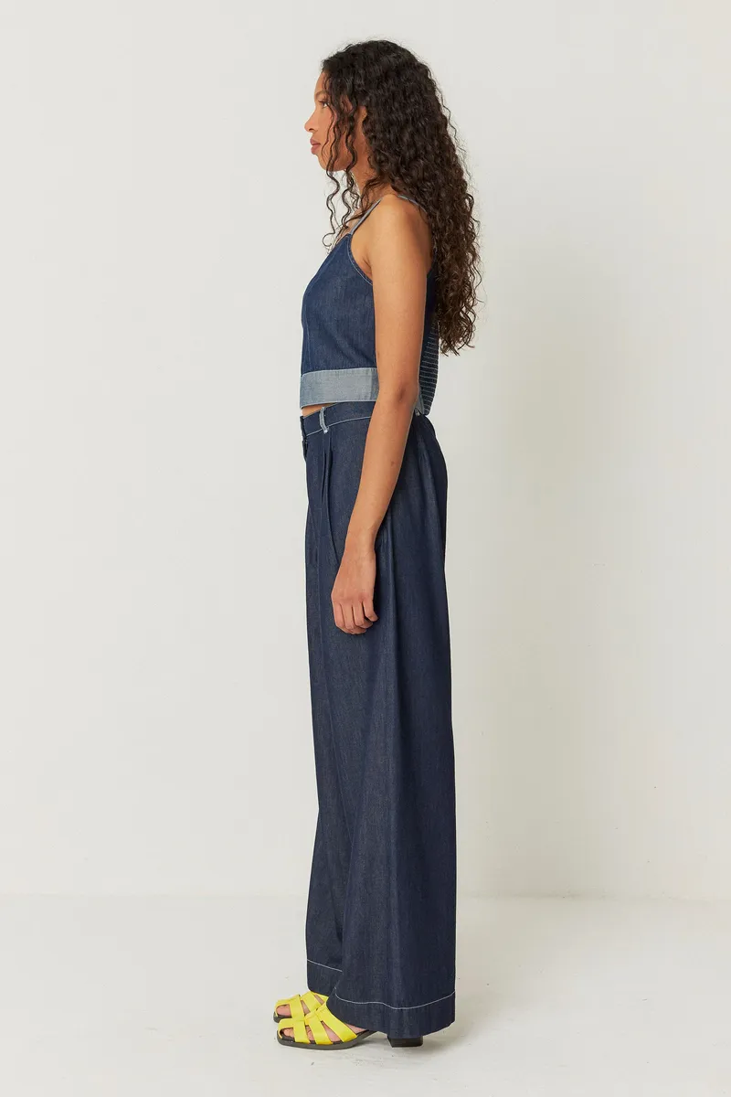 SKFK SKFK Damen vegan Hose Almike Blau, Extra dunkelblau, – Produktbild 1 von 2