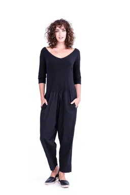 RAVENS VIEW IBIZA RAVENS VIEW IBIZA Damen vegan Jumpsuit Midnight Mono Schwarz – Produktbild 1 von 1