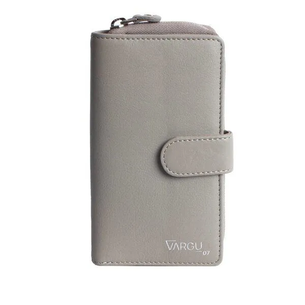 Vargu Vargu Echtleder Geldbörse SABA 1-A mono, Grey, – Produktbild 1 von 3