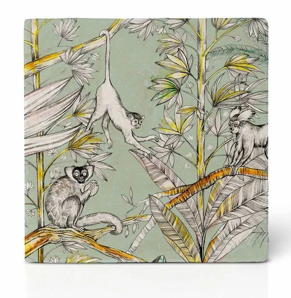 LIGARTI Fliesenuntersetzer 6er-Set »Jungle Me All« von LIGARTI | Design Untersetzer | Natursteinfliese – Produktbild 2 von 4