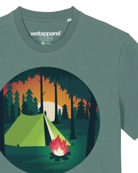 watapparel watapparel T-Shirt Unisex Zelten, Green bay, – Produktbild 3 von 4