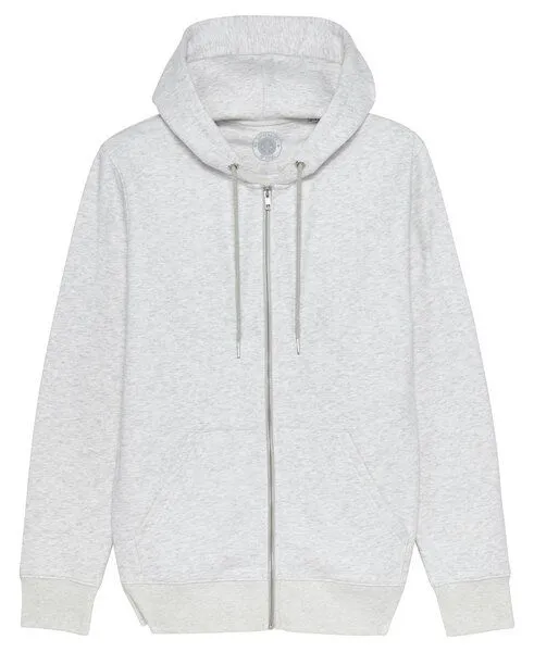 University of Soul University of Soul Herren Zip-Hoodie aus Bio-Baumwolle "Curt", Asche meliert, – Produktbild 1 von 2