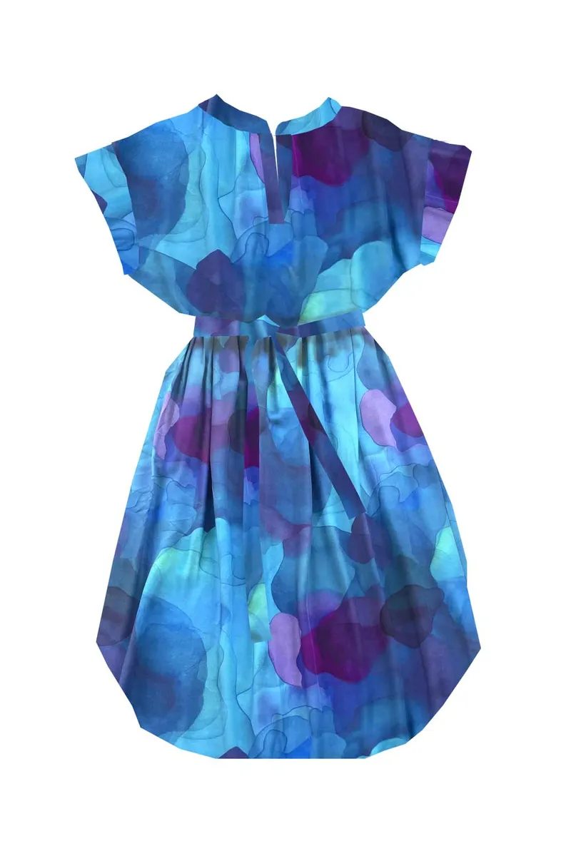 WiDDA WiDDA Damen vegan Kleid Denver Dark Clouds, Dunkelblau, – Produktbild 1 von 2