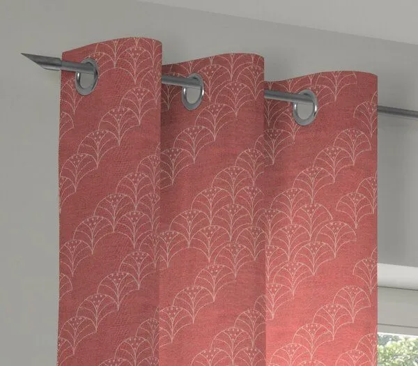 Nature by Adam Nature by Adam Vorhang aus 100% Bio-Baumwolle - Made in Germany - Argentinian Criolla light, Rot, – Produktbild 6 von 7