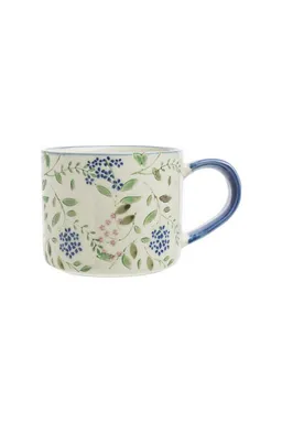 Tranquillo Tranquillo Tasse aus Steinzeug VINTAGE GARDEN blue 400ml groß spülmaschinengeeignet, Handaufgebrachte florale Dekore im Vintage-Garten-Stil – Produktbild 1 von 1