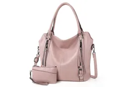 TANTOMI Handtasche Damen Schultertasche Groß Shopper Vegan Handtasche, Handtaschen Umhängetasche Geldbörse Damen Taschen 2-Tlg – Produktbild 1 von 1