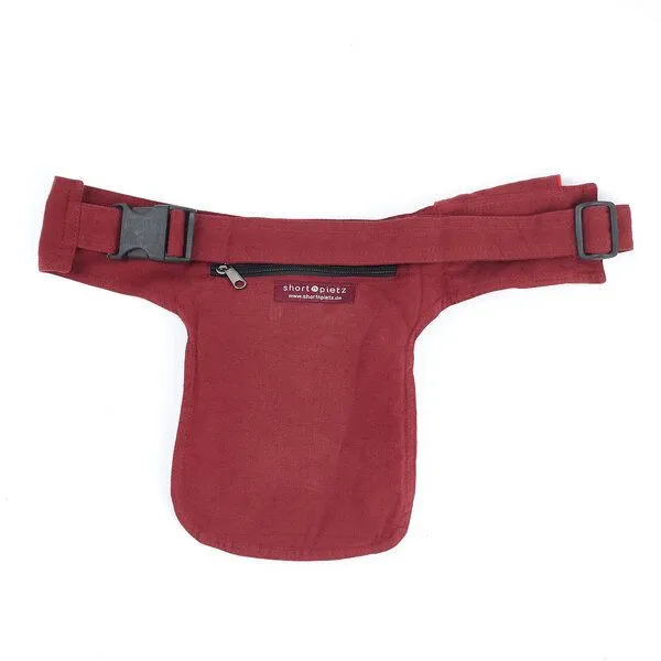 short'n'pietz short'n'pietz handgenähte Gürteltasche mit verstellbarem Gürtel, Rot, – Produktbild 5 von 8