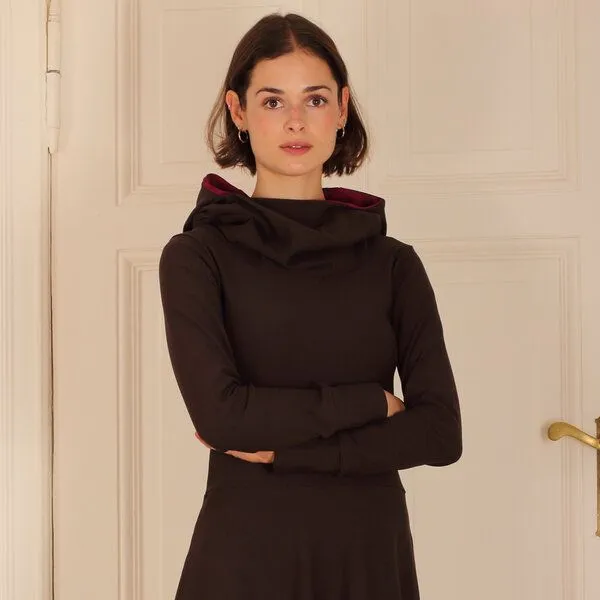 ManduTrap ManduTrap Ballonkleid aus Bio-Baumwolle kbA mit Kapuze/Hoodie, Braun, – Produktbild 3 von 4