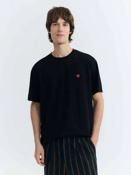 thinking mu thinking mu Sol Contrast - Herren T-Shirt aus Bio-Baumwolle, Black (schwarz), – Produktbild 1 von 3