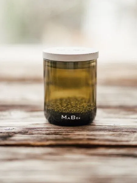 MaBe MaBe Vorratsglas 250ml - Upcycling trifft auf Feinbeton - Modern Kitchen, Oliv, – Produktbild 3 von 4
