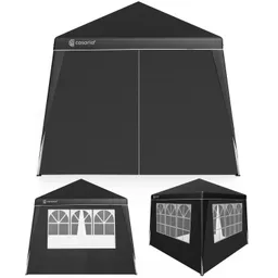 Casaria® Faltpavillon Capri Schwarz 3x3m inkl 4 Seitenwänden UV-Schutz 50+ – Produktbild 1 von 1