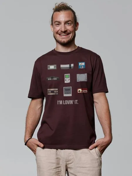 watapparel watapparel T-Shirt Unisex Videogames, Red brown, – Produktbild 2 von 3