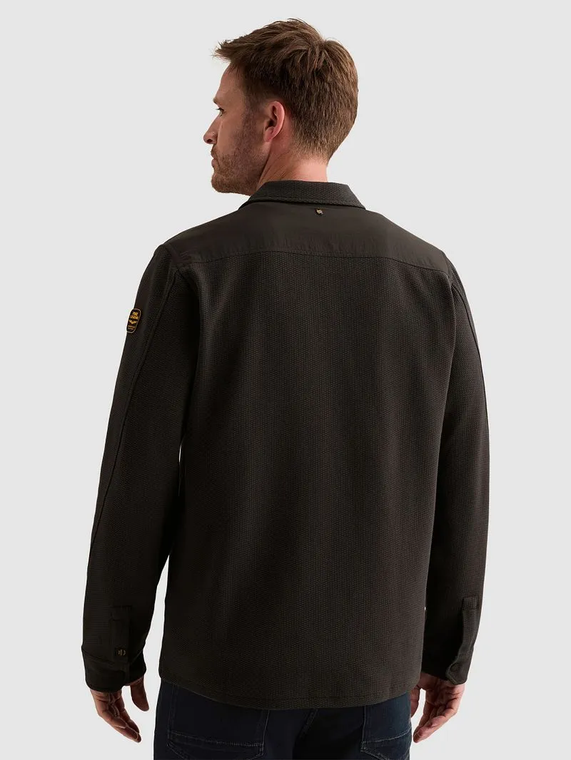 PME Legend PME Legend Overshirt Jersey Waffle Obsidian, Anthrazit, – Produktbild 4 von 5