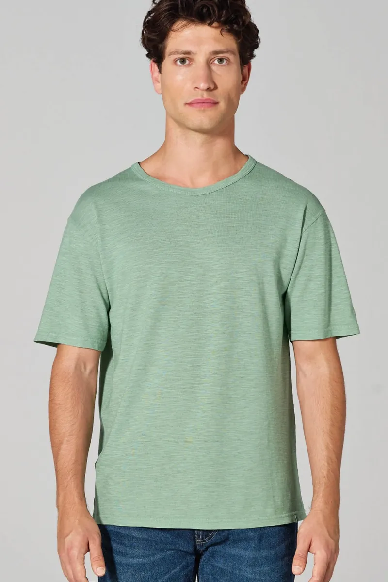 HempAge Hempage Herren vegan T-Shirt Aus Slub Jersey Mintgrün, Grün, – Produktbild 2 von 2
