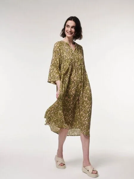 LANIUS LANIUS Midikleid Print Flower Field aus TENCEL, Print flower field biscuit, – Produktbild 2 von 4