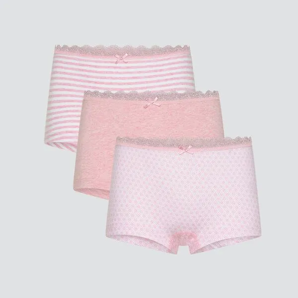 comazo|earth comazo|earth Fairtrade Mädchen Hipster 3er Pack | GOTS zertifiziert, Rosa-melange mix, – Produktbild 3 von 4