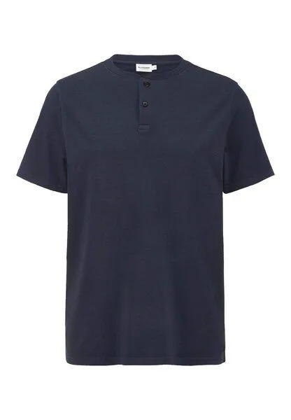 hessnatur hessnatur Heavy Jersey Henley Shirt Relaxed aus reiner Bio-Baumwolle, Marine, – Produktbild 3 von 4