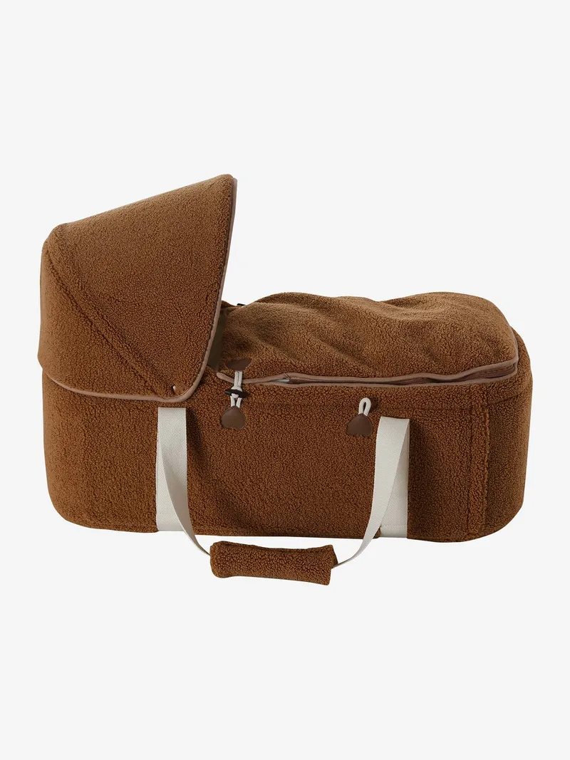 Vertbaudet Soft-Tragetasche Baby mit Webpelz, Braun, – Produktbild 3 von 4