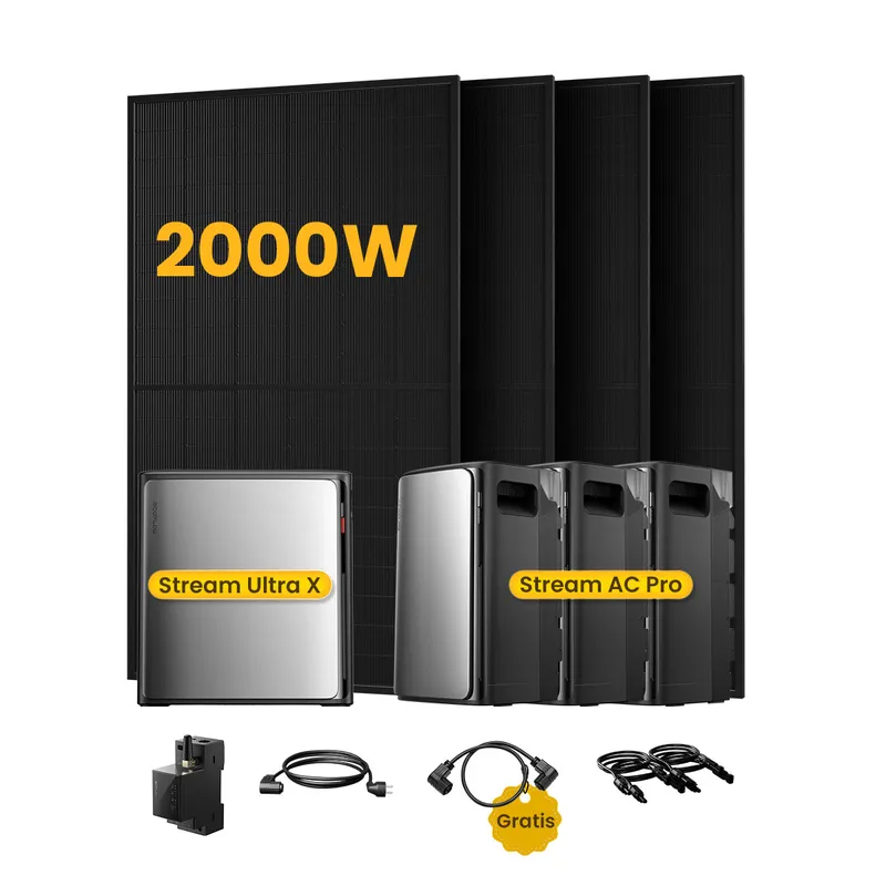 EcoFlow EcoFlow Stream Ultra X, All-in-One Speicher für Balkonkraftwerke, mit 4 x 500W Bifaziale Solarmodule, by Powerness (deal) - Stream Ultra X + 3 x Stream AC Pro | 9600Wh / 1 x Smart Meter / Selbstabholung – Produktbild 1 von 1