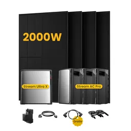 EcoFlow EcoFlow Stream Ultra X, All-in-One Speicher für Balkonkraftwerke, mit 4 x 500W Bifaziale Solarmodule, by Powerness (deal) - Stream Ultra X + 3 x Stream AC Pro | 9600Wh / 1 x Smart Meter / Standardversand – Produktbild 1 von 1